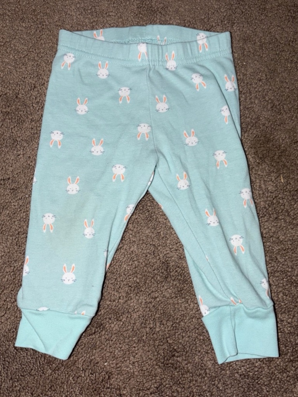 Carter's Mint Bunny Print Baby Pants